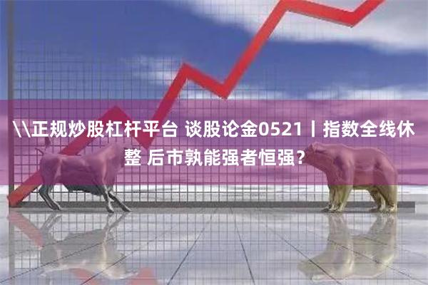 \正规炒股杠杆平台 谈股论金0521丨指数全线休整 后市孰能强者恒强？