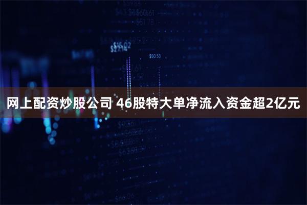 网上配资炒股公司 46股特大单净流入资金超2亿元