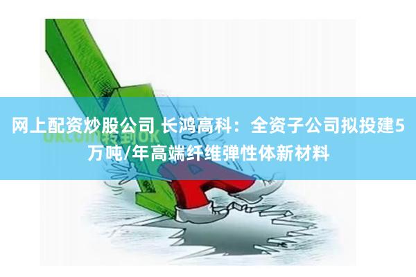 网上配资炒股公司 长鸿高科：全资子公司拟投建5万吨/年高端纤维弹性体新材料