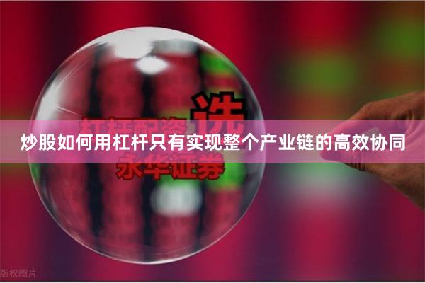 炒股如何用杠杆只有实现整个产业链的高效协同